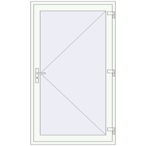 Купити Вхідні двері 1160x1960 мм REHAU Euro-Design 60 Білий (RAL 9016) з двох сторін