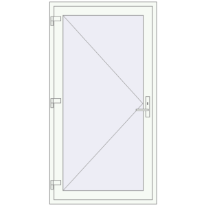 Купити Вхідні двері 950x2000 мм REHAU Euro-Design 60 Білий (RAL 9016) з двох сторін