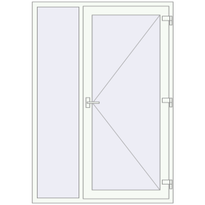 Купити Вхідні двері 1400x2000 мм REHAU Brillant-Design Білий (RAL 9016) з двох сторін