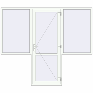 Купити Вхідні двері 2700x2300 мм REHAU SYNEGO Білий (RAL 9016) з двох сторін