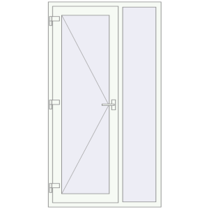 Купити Вхідні двері 1100x2000 мм REHAU Euro-Design 60 Білий (RAL 9016) з двох сторін