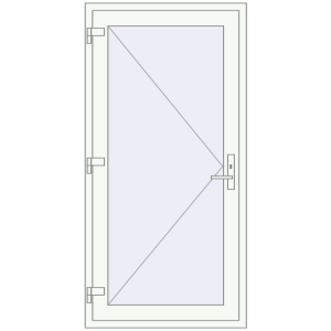 Купити Вхідні двері 920x1930 мм REHAU Brillant-Design Білий (RAL 9016) з двох сторін