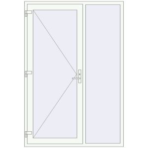 Купити Вхідні двері 1500x2200 мм REHAU Brillant-Design Білий (RAL 9016) з двох сторін