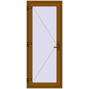 Купити Вхідні двері 850x2100 мм REHAU Euro-Design 60 GOLDEN OAK з двох сторін
