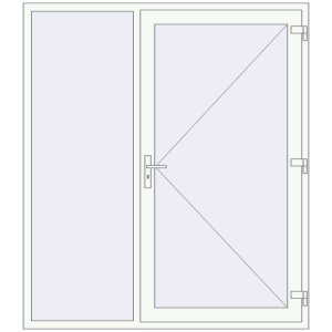Купити Вхідні двері 1750x2000 мм REHAU Brillant-Design Білий (RAL 9016) з двох сторін