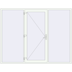 Купити Вхідні двері 2700x2100 мм REHAU Brillant-Design WALNUT ззовні