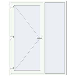 Купити Вхідні двері 1600x2100 мм REHAU Euro-Design 60 Білий (RAL 9016) з двох сторін