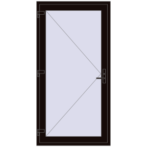 Купити Вхідні двері 1050x2050 мм REHAU Euro-Design 60 BLACK_BROWN з двох сторін