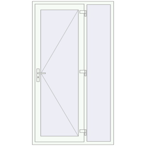 Купити Вхідні двері 1250x2200 мм REHAU Euro-Design 60 Білий (RAL 9016) з двох сторін