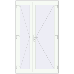 Купити Вхідні двері 1300x2200 мм REHAU Euro-Design 60 Білий (RAL 9016) з двох сторін