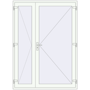 Купити Вхідні двері 1600x2200 мм REHAU SYNEGO Білий (RAL 9016) з двох сторін