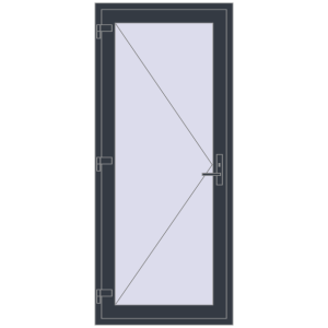 Купити Вхідні двері 900x2100 мм REHAU SYNEGO ANTHRACITE_GREY_STRUKTURAL з двох сторін