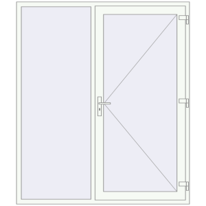 Купити Вхідні двері 1800x2100 мм REHAU Euro-Design 60 Білий (RAL 9016) з двох сторін