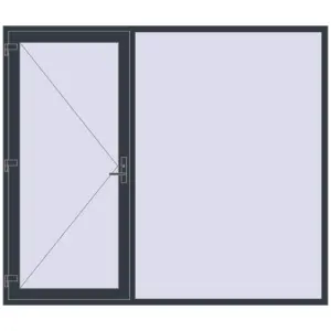 Купити Вхідні двері 2520x2165 мм REHAU Brillant-Design ANTHRACITE_GREY_STRUKTURAL з двох сторін