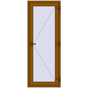 Купити Вхідні двері 800x2100 мм REHAU Euro-Design 60 GOLDEN OAK з двох сторін