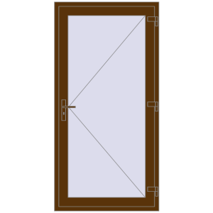Купити Вхідні двері 1000x2000 мм REHAU Euro-Design 60 WALNUT з двох сторін