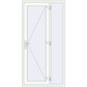Купити Вхідні двері 1100x2200 мм REHAU Brillant-Design Білий (RAL 9016) з двох сторін