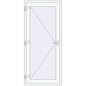 Купити Вхідні двері 920x1850 мм REHAU Brillant-Design Білий (RAL 9016) з двох сторін
