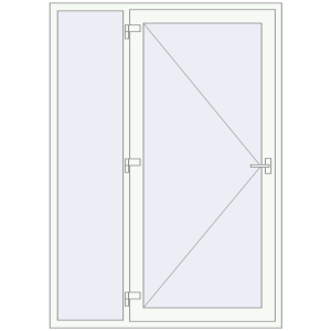 Купити Вхідні двері 1500x2100 мм REHAU Brillant-Design Білий (RAL 9016) з двох сторін
