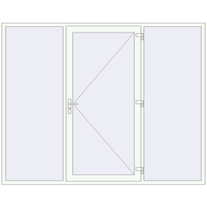 Купити Вхідні двері 2740x2180 мм REHAU Euro-Design 60 Білий (RAL 9016) з двох сторін