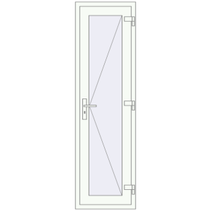 Купити Вхідні двері 580x1990 мм REHAU Euro-Design 60 Білий (RAL 9016) з двох сторін