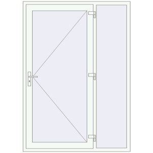 Купити Вхідні двері 1500x2100 мм REHAU Euro-Design 60 Білий (RAL 9016) з двох сторін