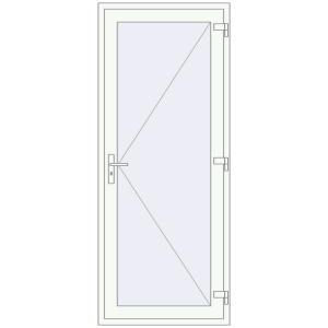 Купити Вхідні двері 920x2170 мм REHAU SYNEGO Білий (RAL 9016) з двох сторін