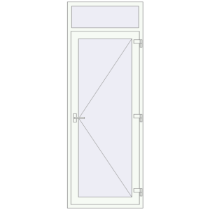 Купити Вхідні двері 890x2430 мм REHAU Euro-Design 60 Білий (RAL 9016) з двох сторін