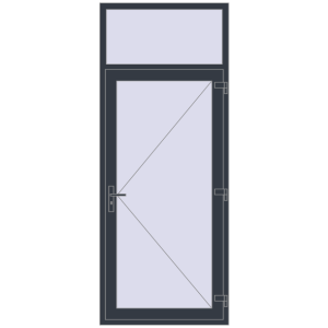 Купити Вхідні двері 1000x2500 мм REHAU Euro-Design 60 ANTHRACITE_GREY_STRUKTURAL з двох сторін