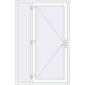 Купити Вхідні двері 1350x2100 мм REHAU Euro-Design 60 Білий (RAL 9016) з двох сторін