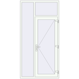 Купити Вхідні двері 1200x2400 мм REHAU Euro-Design 60 Білий (RAL 9016) з двох сторін