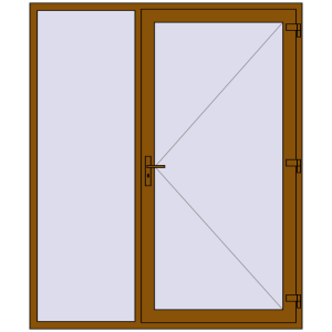 Купити Вхідні двері 1840x2200 мм REHAU Euro-Design 60 GOLDEN OAK з двох сторін