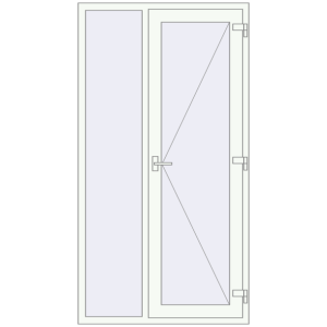 Купити Вхідні двері 1160x2180 мм REHAU Euro-Design 60 Білий (RAL 9016) з двох сторін