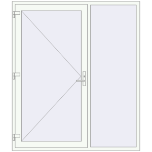 Купити Вхідні двері 1800x2100 мм REHAU Euro-Design 60 Білий (RAL 9016) з двох сторін