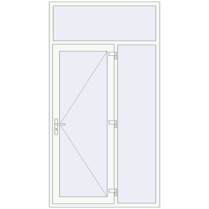 Купити Вхідні двері 1400x2600 мм REHAU Euro-Design 60 Білий (RAL 9016) з двох сторін