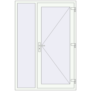 Купити Вхідні двері 1300x1900 мм REHAU Brillant-Design Білий (RAL 9016) з двох сторін