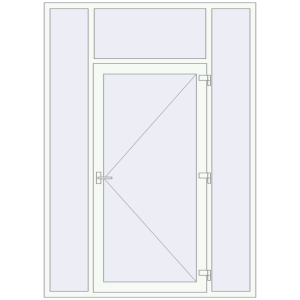 Купити Вхідні двері 1800x2500 мм REHAU Euro-Design 60 Білий (RAL 9016) з двох сторін