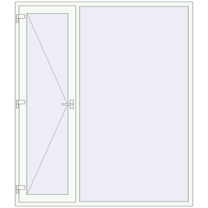 Купити Вхідні двері 2000x2300 мм REHAU Euro-Design 60 Білий (RAL 9016) з двох сторін