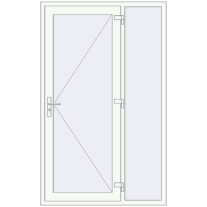Купити Вхідні двері 1300x2100 мм REHAU Euro-Design 60 Білий (RAL 9016) з двох сторін