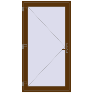 Купити Вхідні двері 1100x2040 мм REHAU Euro-Design 60 WALNUT ззовні
