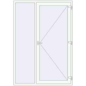 Купити Вхідні двері 1600x2300 мм REHAU Euro-Design 60 Білий (RAL 9016) з двох сторін