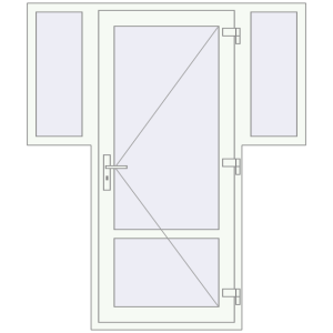 Купити Вхідні двері 1570x1840 мм REHAU Euro-Design 60 Білий (RAL 9016) з двох сторін