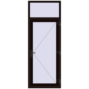 Купити Вхідні двері 900x2400 мм REHAU Euro-Design 60 BLACK_BROWN з двох сторін