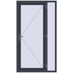 Купити Вхідні двері 1200x2140 мм REHAU Euro-Design 60 ANTHRACITE_GREY_STRUKTURAL з двох сторін