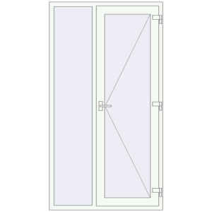 Купити Вхідні двері 1200x2200 мм REHAU Euro-Design 60 Білий (RAL 9016) з двох сторін