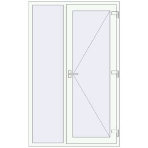 Купити Вхідні двері 1250x2000 мм REHAU Euro-Design 60 Білий (RAL 9016) з двох сторін