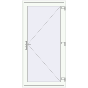 Купити Вхідні двері 1100x2100 мм REHAU Euro-Design 60 Білий (RAL 9016) з двох сторін