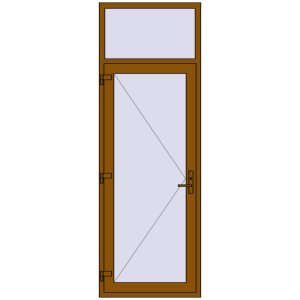 Купити Вхідні двері 900x2600 мм REHAU SYNEGO GOLDEN OAK з двох сторін