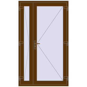 Купити Вхідні двері 1200x2049 мм REHAU Brillant-Design WALNUT з двох сторін