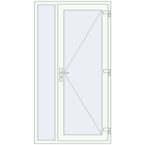 Купити Вхідні двері 1130x2100 мм REHAU Euro-Design 60 Білий (RAL 9016) з двох сторін